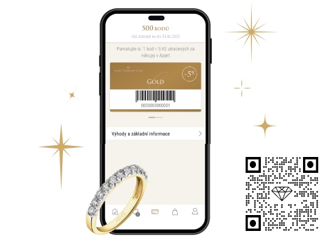 Aplikace ADC zobrazená na chytrém telefonu s QR kódem vedle ní