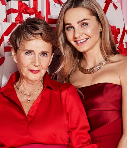 Małgorzata Socha se svou matkou