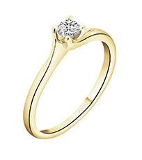 Zlatý prsten s briliantem