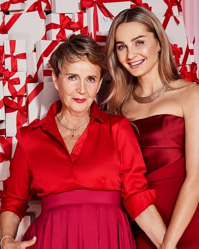 Małgorzata Socha se svou matkou