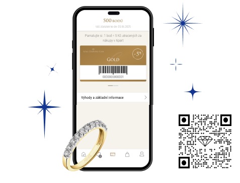 Aplikace ADC zobrazená na chytrém telefonu s QR kódem vedle ní