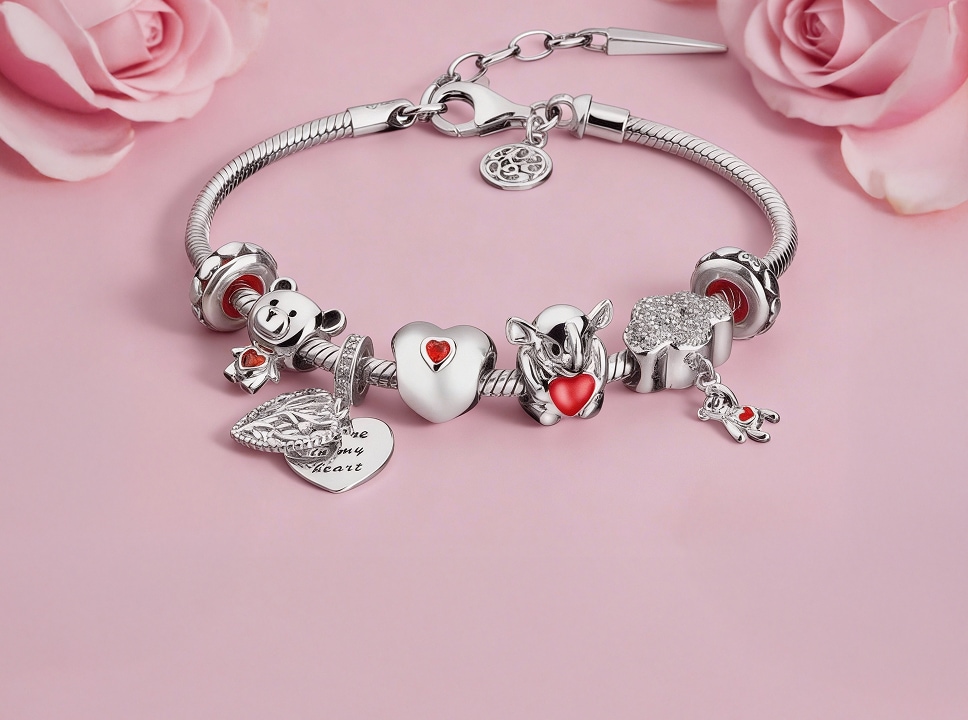 Sada korálkových náramků - srdce, slon, medvídek, stromeček