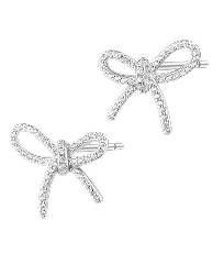 Stříbrné náušnice se zirkony - mašle