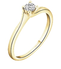 Zlatý prsten s briliantem