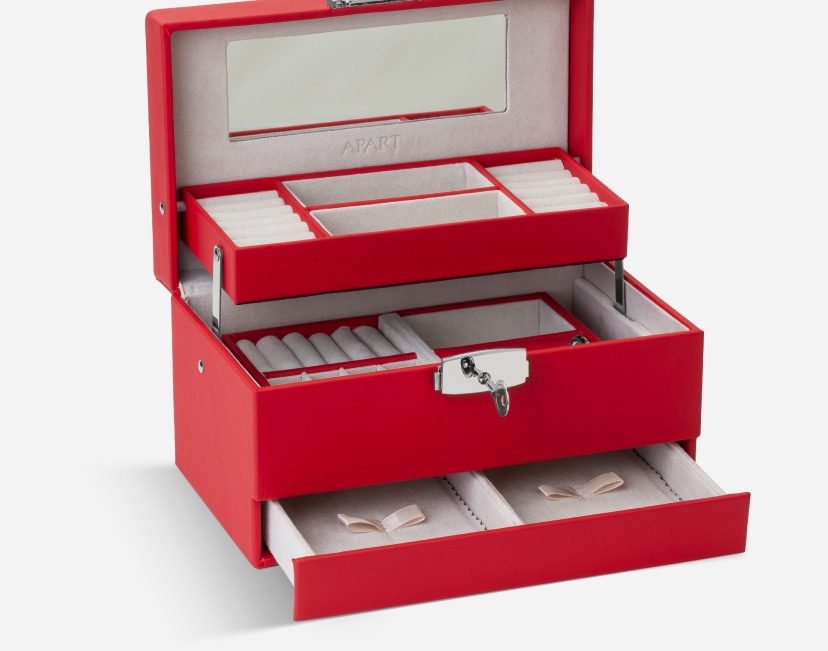 Červená šperkovnice