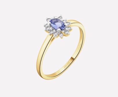 zlatý prsten s diamanty