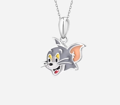 Stříbrný přívěsek se smaltem - Tom and Jerry, Tom
