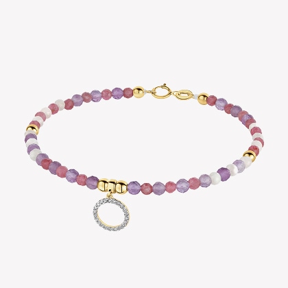 Náramek s barevnými kamínky