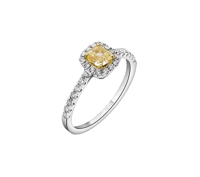 Prsten z bílého zlata s diamanty