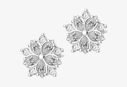 Diamantové náušnice s motivem rozety