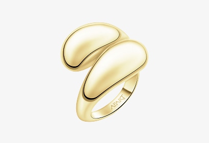 Stříbrný prsten ve tvaru dvojité obruče