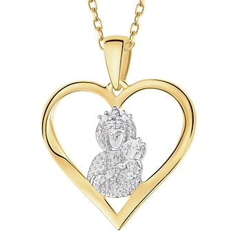 Zlatý přívěsek ve tvaru srdce