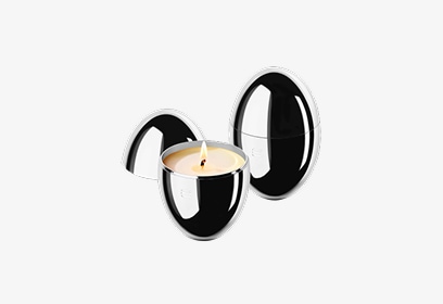 sójová svíčka se stříbrným pouzdrem