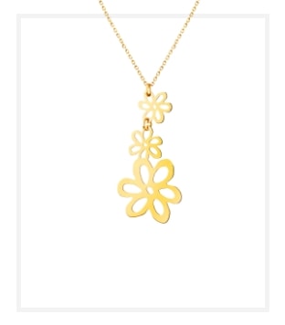 zlatý přívěsek - květiny