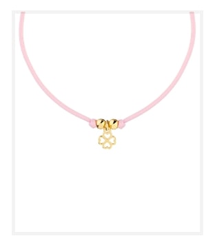 Pozlacený stříbrný náramek - čtyřlístek