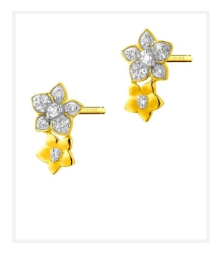 Zlaté náušnice se zirkony