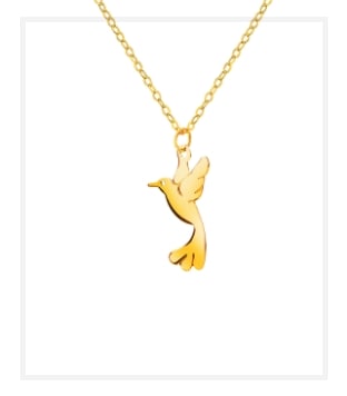 zlatý přívěsek - ptáček