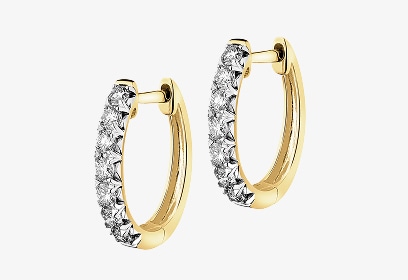 zlaté náušnice s kubickými zirkony