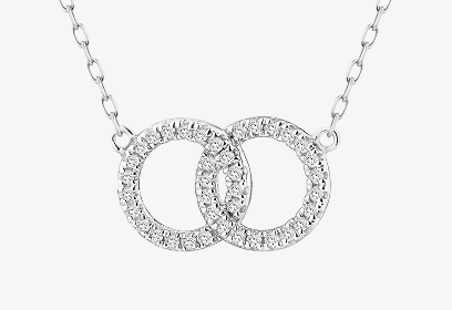 Stříbrný náhrdelník s kubickými zirkony