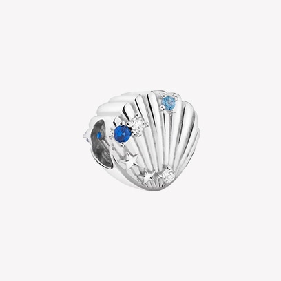 Stříbrný přívěsek Beads se zirkony a perlou - Mušle