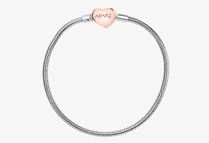 Silver bracelet with a heart Apart