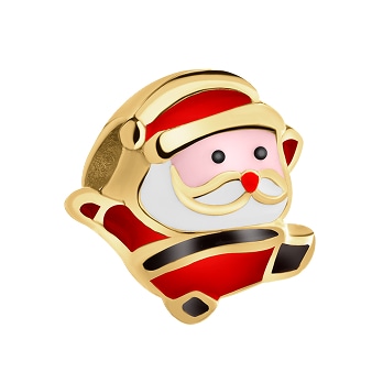 Silver beads pendant with enamel - Santa Claus