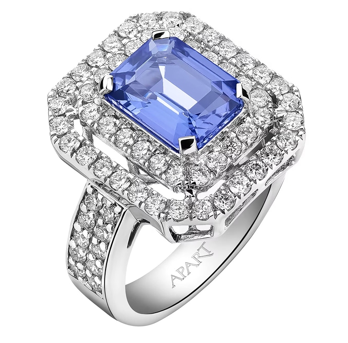 Anna Jagodzińska představuje šperky z bílého zlata s diamanty a tanzanitem