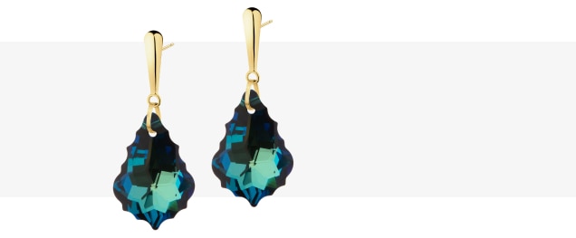 Zlaté náušnice s kamínky