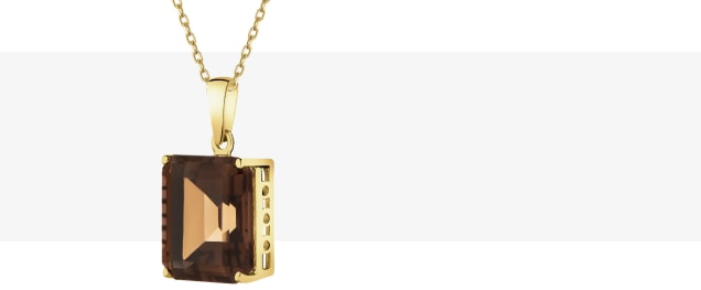 Zlatý přívěsek s křemenem