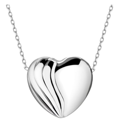 Stříbrný náhrdelník - srdce