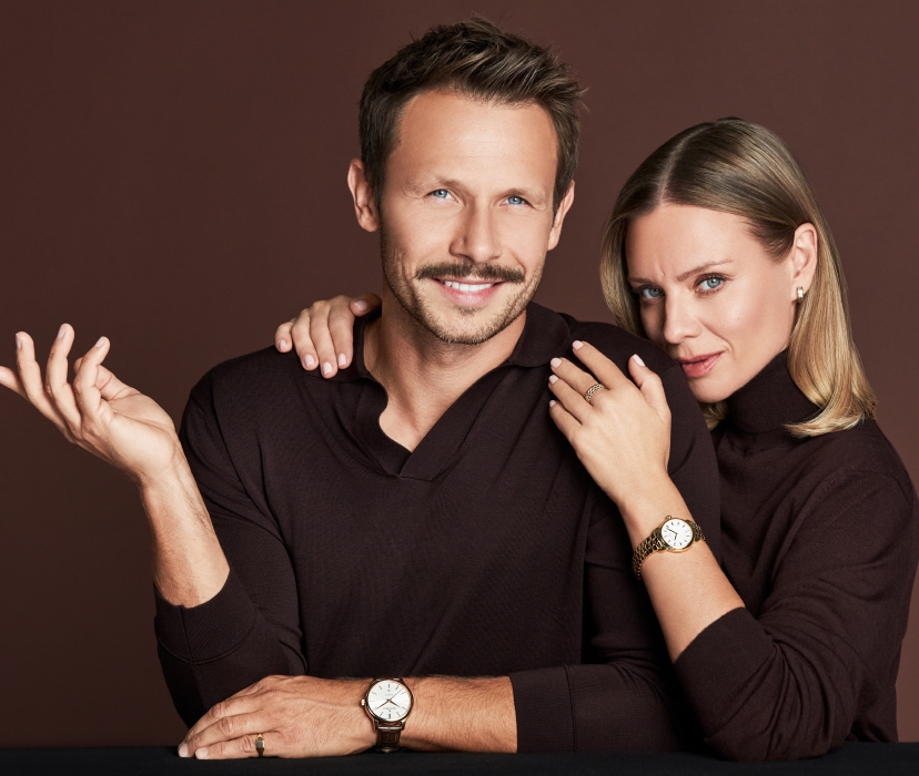 Magdalena Boczarska a Mateusz Banasiuk představují zlaté šperky a hodinky Albert Riele Gala a pánské hodinky Albert Riele Concerto pro ženy