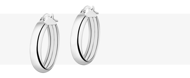 Stříbrné náušnice - kruhy