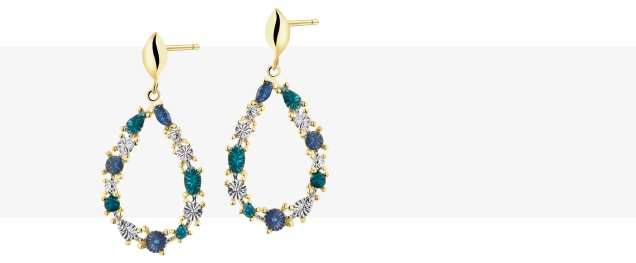 Zlaté náušnice se smaltem