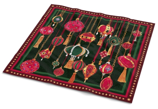 scarf with Christmas motif