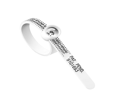 Finger measurement to determine ring size