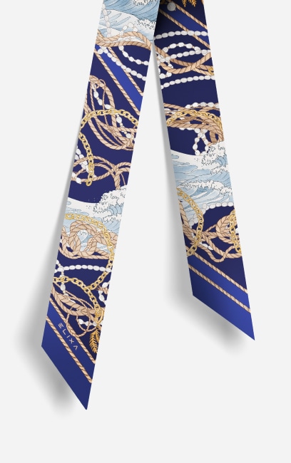 Blue silk sash