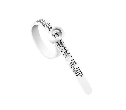 Finger measurement to determine ring size