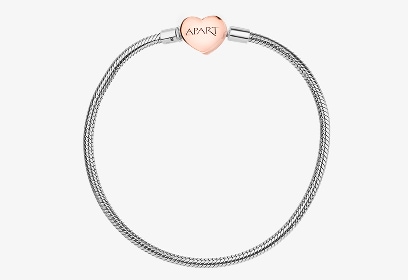 Silver bracelet with a heart Apart