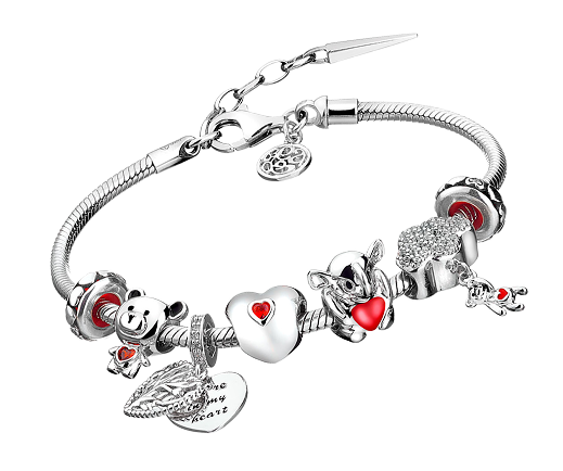 Beaded bracelet set - heart, elephant, teddy bear, tree