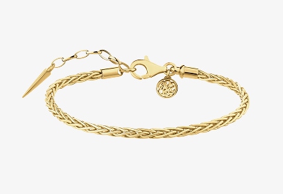 Silver bracelet in gold color