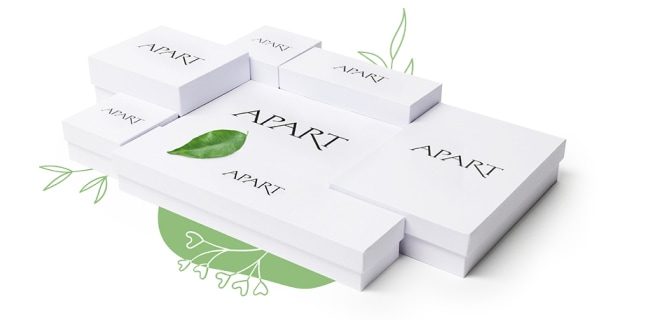 White eco-friendly Apart jewellery packaging
