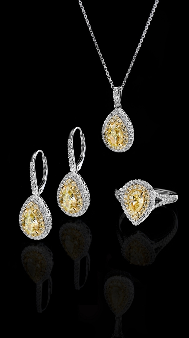 Pendant, ring and earrings from High End Jewellery