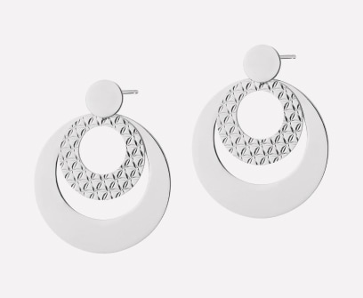 Silver earrings - circles