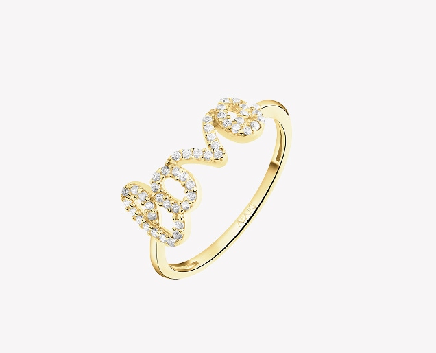 Yellow Gold Ring with Cubic Zirconia