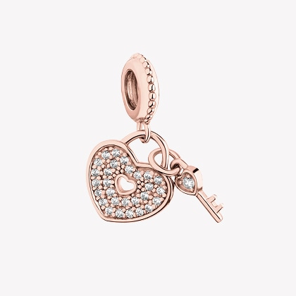 gold pendant - key
