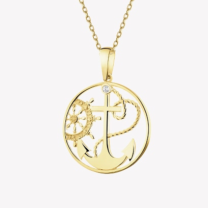 Gold pendant - Anchor