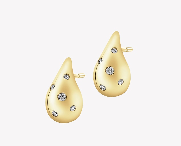 Gold teardrop earrings