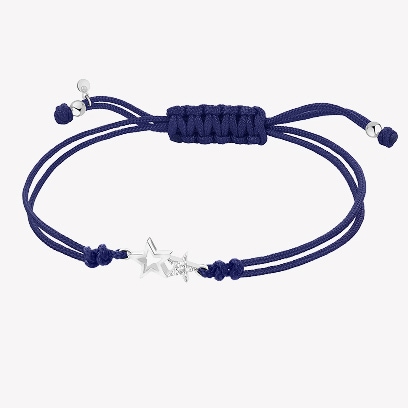 Bracelet with silver elements and zircons - stars