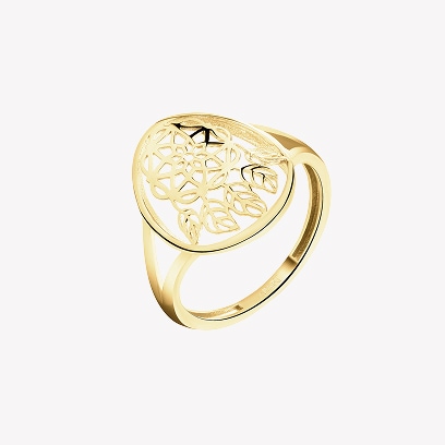 Gold dream catcher ring