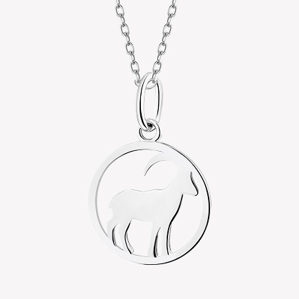 Silver pendant - Capricorn
